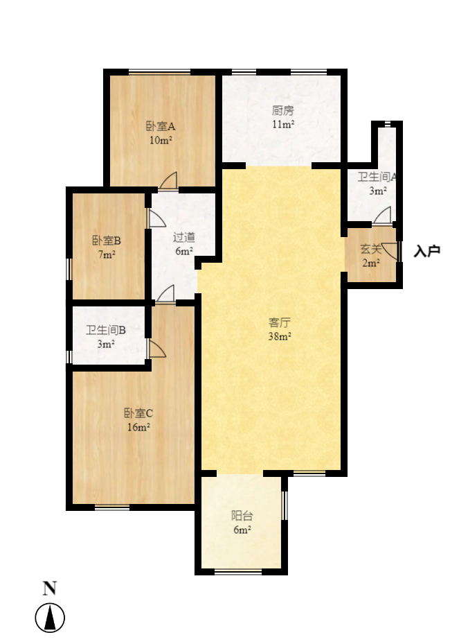 美利新世界  1室2厅2卫    2300.0元/月 美利新世界  1室2厅2卫    2300.0元/月户型图