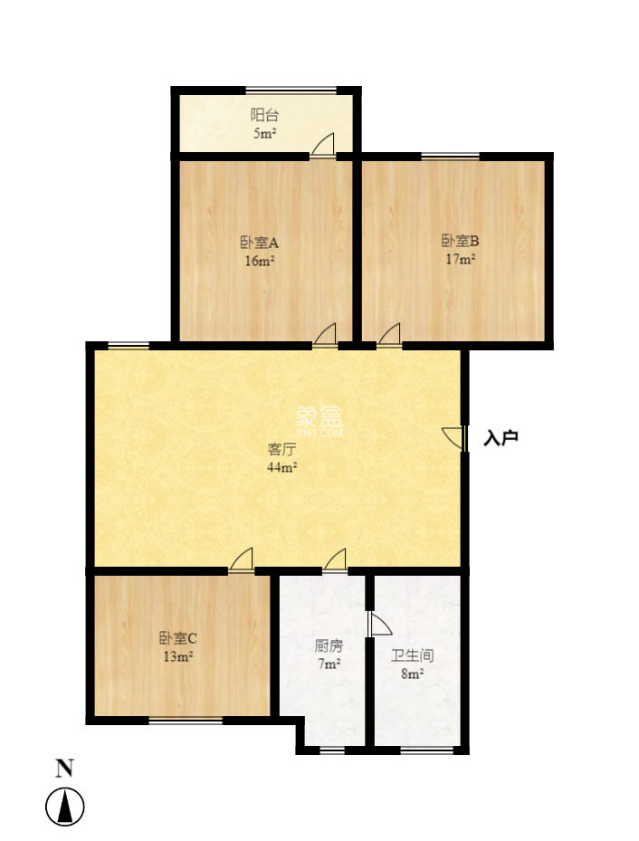 长坡社区  2室2厅1卫    1700.0元/月室内图1