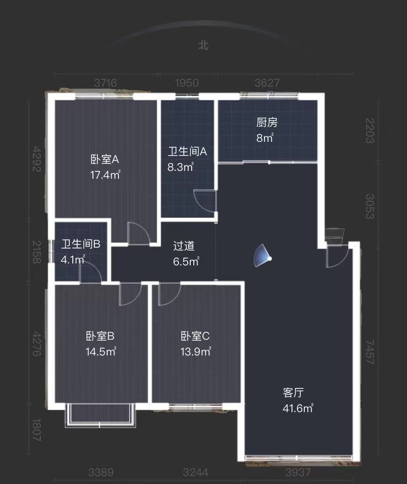 株洲长江南路阳光小区  3室2厅2卫   60.00万室内图