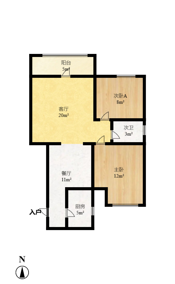 松雅湖畔 3室2厅1卫 1350.0元/月 松雅湖畔 3室2厅1卫 1350.0元/月户型图