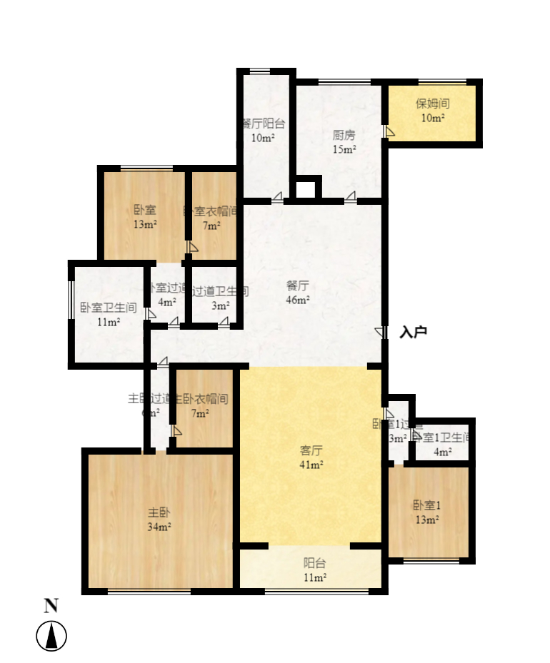 万达公馆  4室2厅4卫    520.0万 万达公馆  4室2厅4卫    520.0万户型图