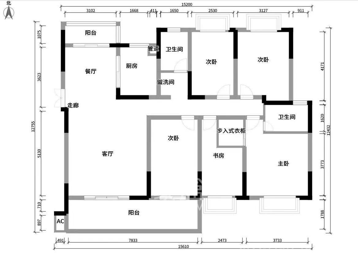 德泽苑 5室2厅2卫 1300.00元/月 德泽苑 5室2厅2卫 1300.00元/月户型图
