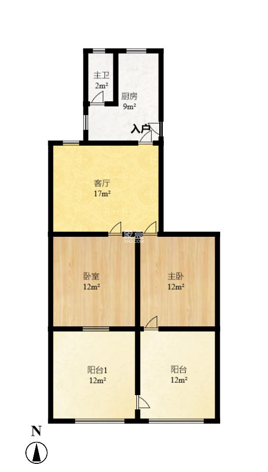 湖南省道路运输管理局  3室2厅1卫   3200.00元/月户型图