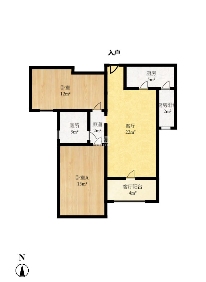 中海国际一期  2室2厅1卫    2200.0元/月 中海国际一期  2室2厅1卫    2200.0元/月户型图