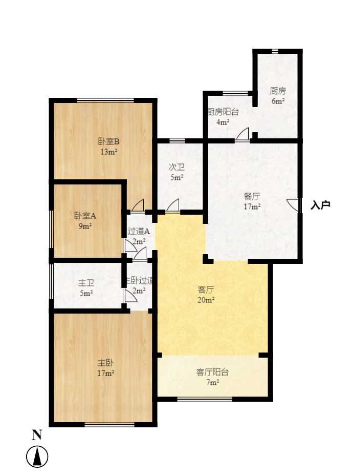 奥克斯缔壹城 1室1厅1卫 1450.0元/月 奥克斯缔壹城 1室1厅1卫 1450.0元/月户型图