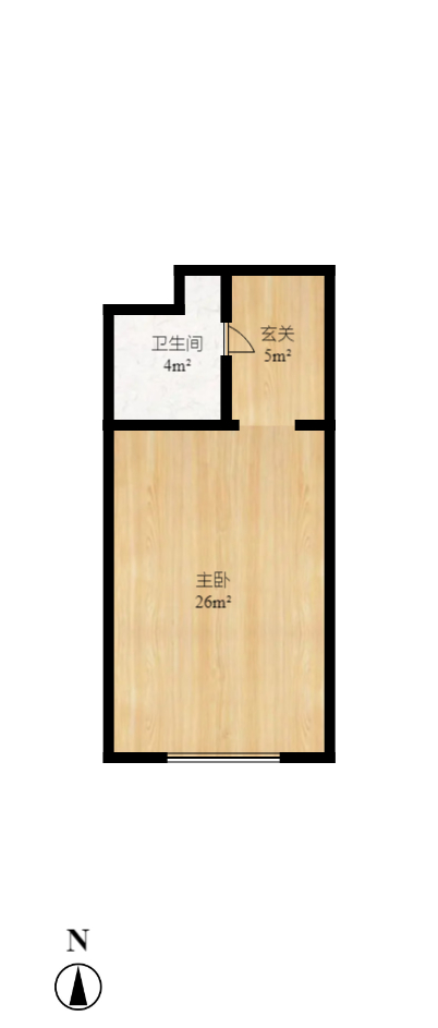 嘉汇公馆  1室1厅1卫    1500.0元/月 嘉汇公馆  1室1厅1卫    1500.0元/月户型图