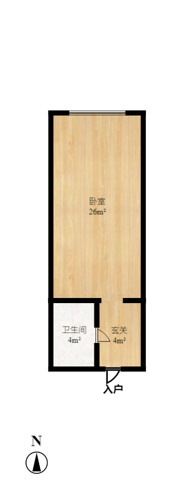 北辰三角洲E5区 1室1厅1卫 1630.0元/月 北辰三角洲E5区 1室1厅1卫 1630.0元/月户型图