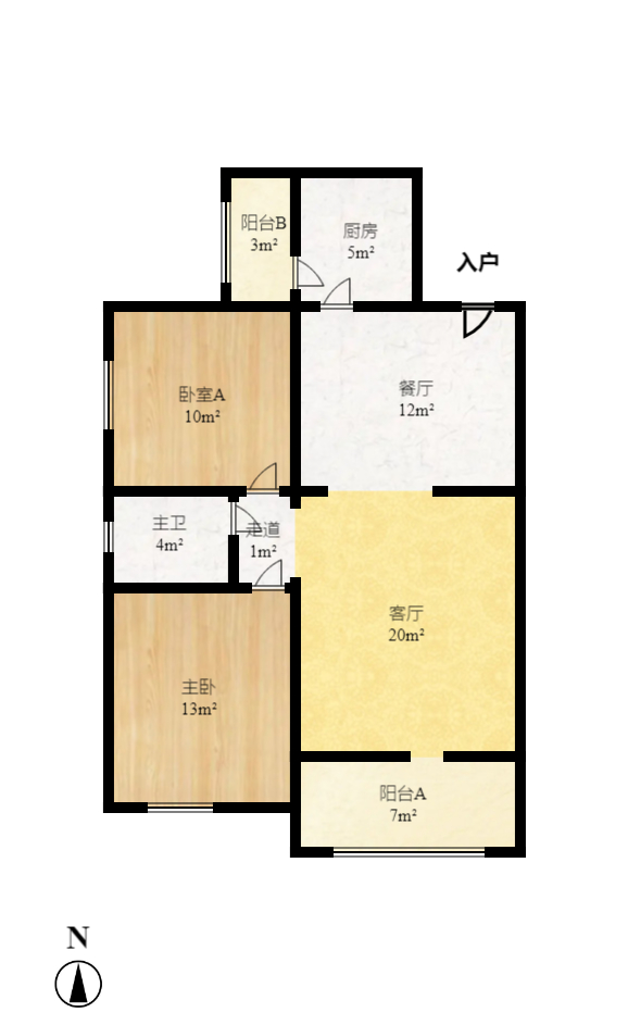 城市山水豪园（山水城市风景）  3室2厅1卫   2500.00元/月户型图