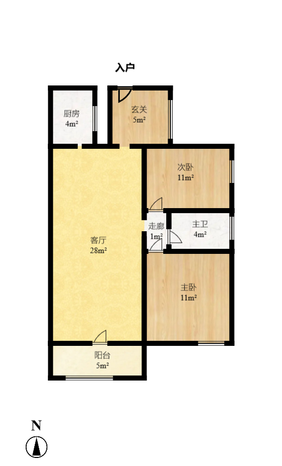 松雅湖金岸 2室2厅1卫 58.00万 松雅湖金岸 2室2厅1卫 58.00万户型图