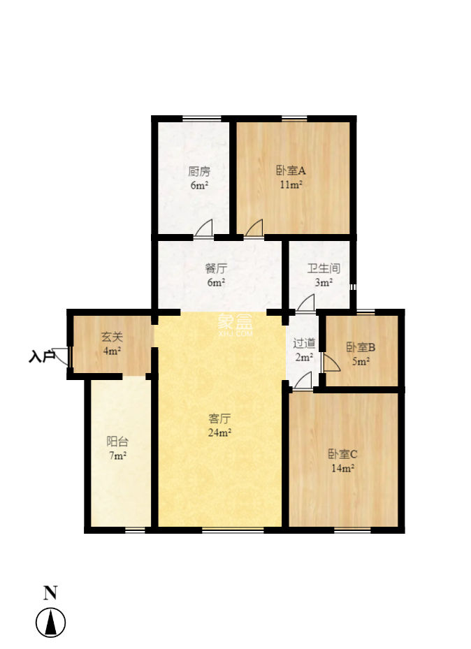 兰亭峰景  3室2厅1卫   110.00万