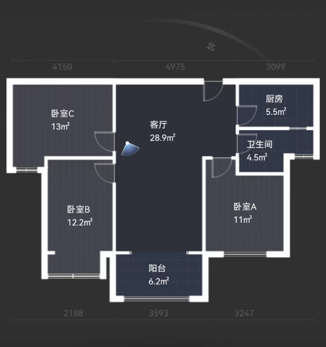 万丰上院左岸  3室2厅1卫   55.00万