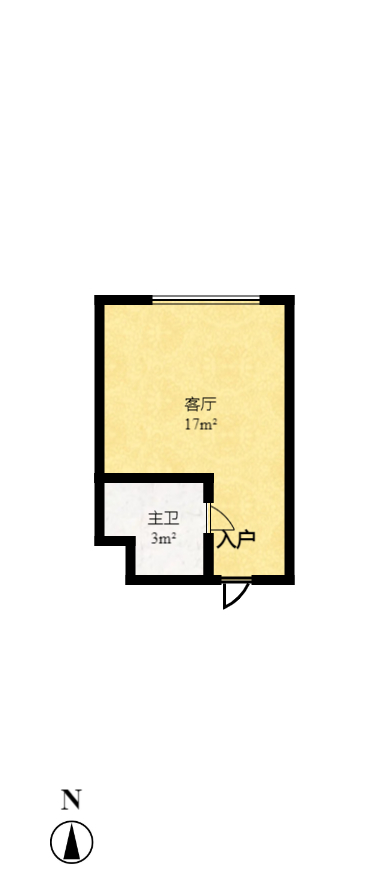 兆坤星悦荟 1室1厅1卫 22.0万 兆坤星悦荟 1室1厅1卫 22.0万户型图