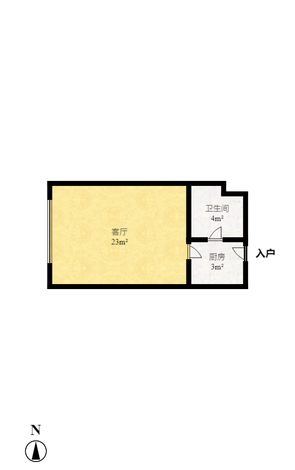 昌和商业中心/昌和国际  1室1厅1卫   25.90万室内图1