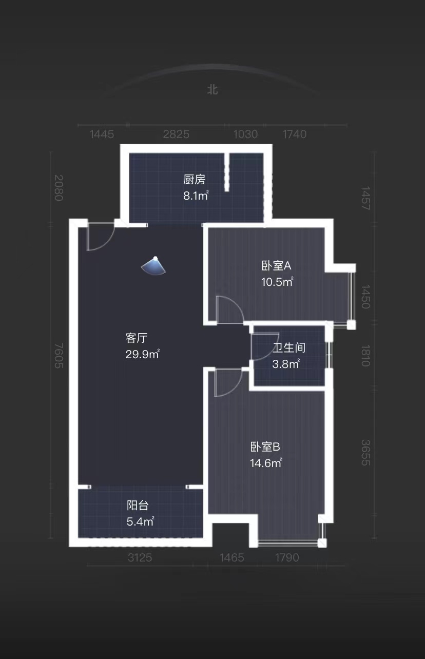 山水洲城华晨第一城  2室2厅1卫   58.50万