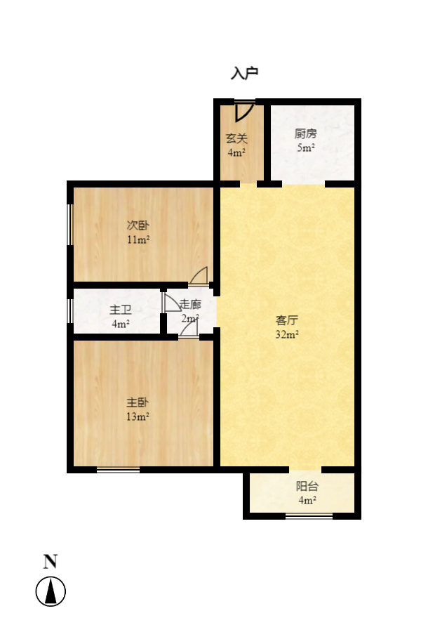 松雅湖金岸 2室2厅1卫 71.80万 松雅湖金岸 2室2厅1卫 71.80万户型图