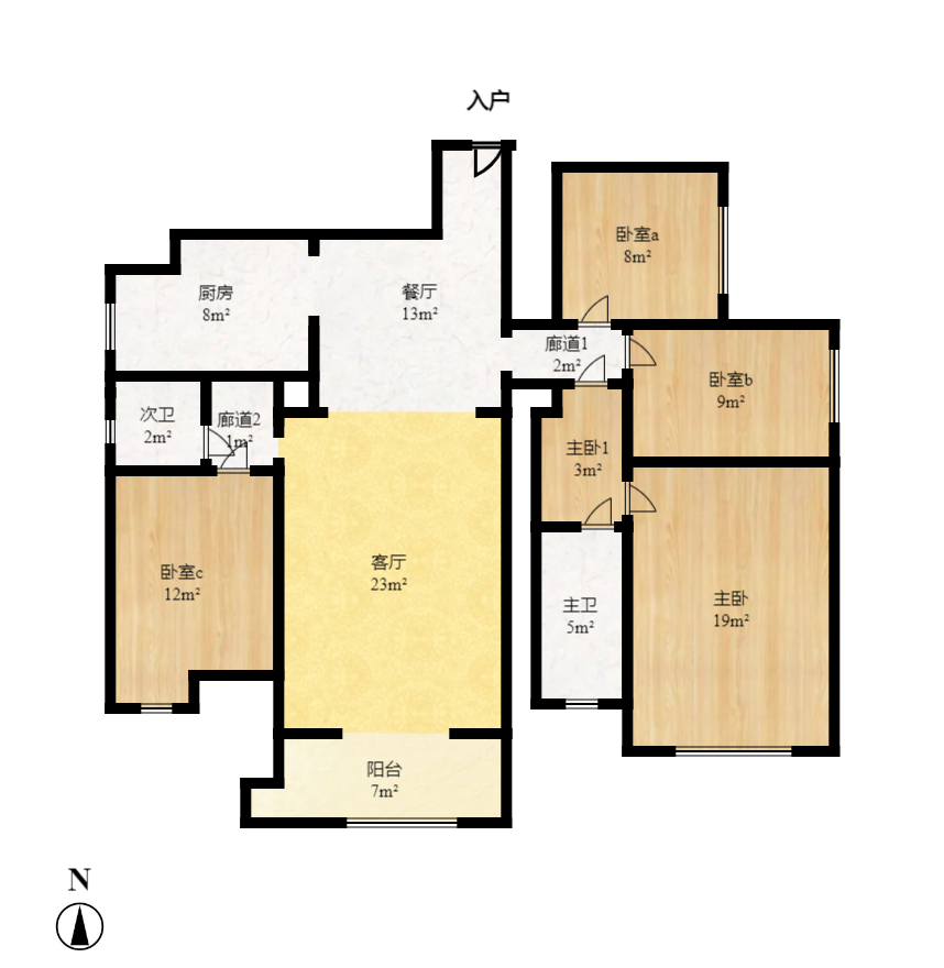 保利麓谷林语F区  4室2厅2卫   166.00万室内图1