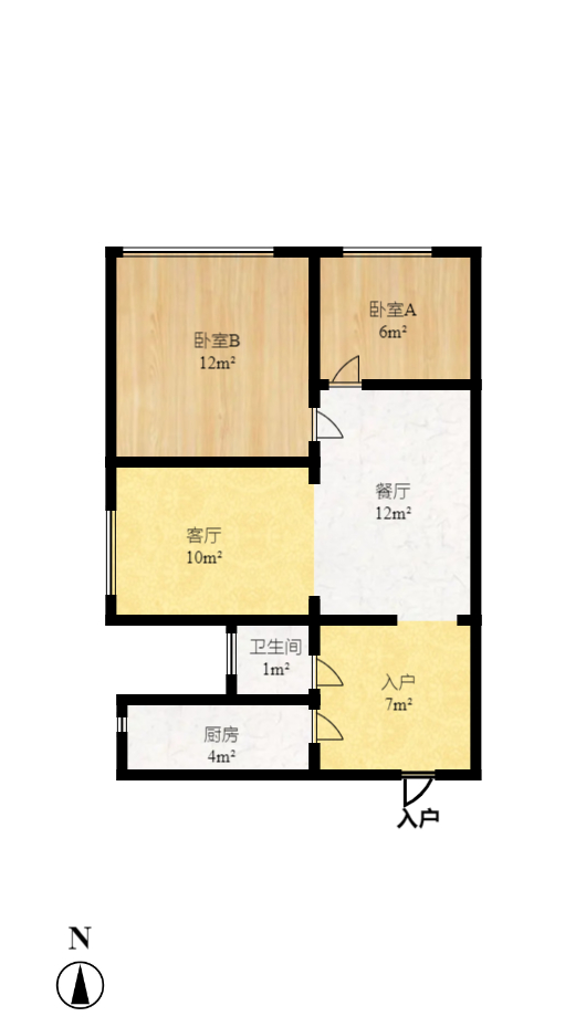 长房半岛蓝湾（观山月）  2室2厅1卫   55.00万室内图1