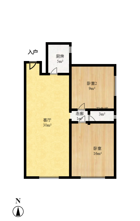 光明城市(星辰青年城) 2室2厅1卫 1900.0元/月 光明城市(星辰青年城) 2室2厅1卫 1900.0元/月户型图