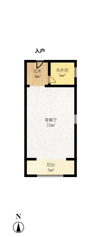 麓谷加州阳光  2室2厅1卫   2000.00元/月户型图
