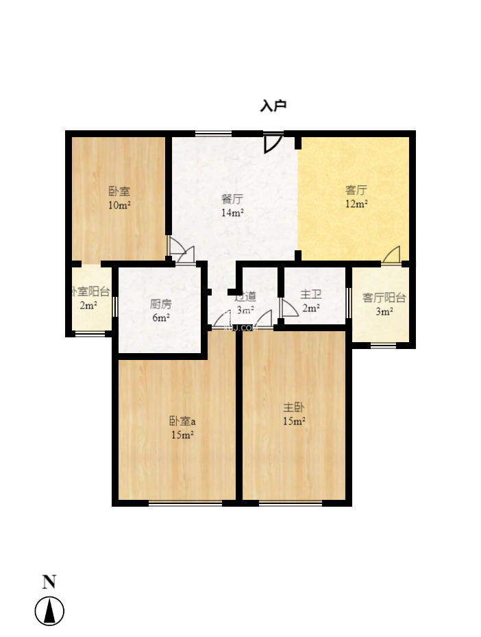 三一街区  3室2厅1卫   75.00万