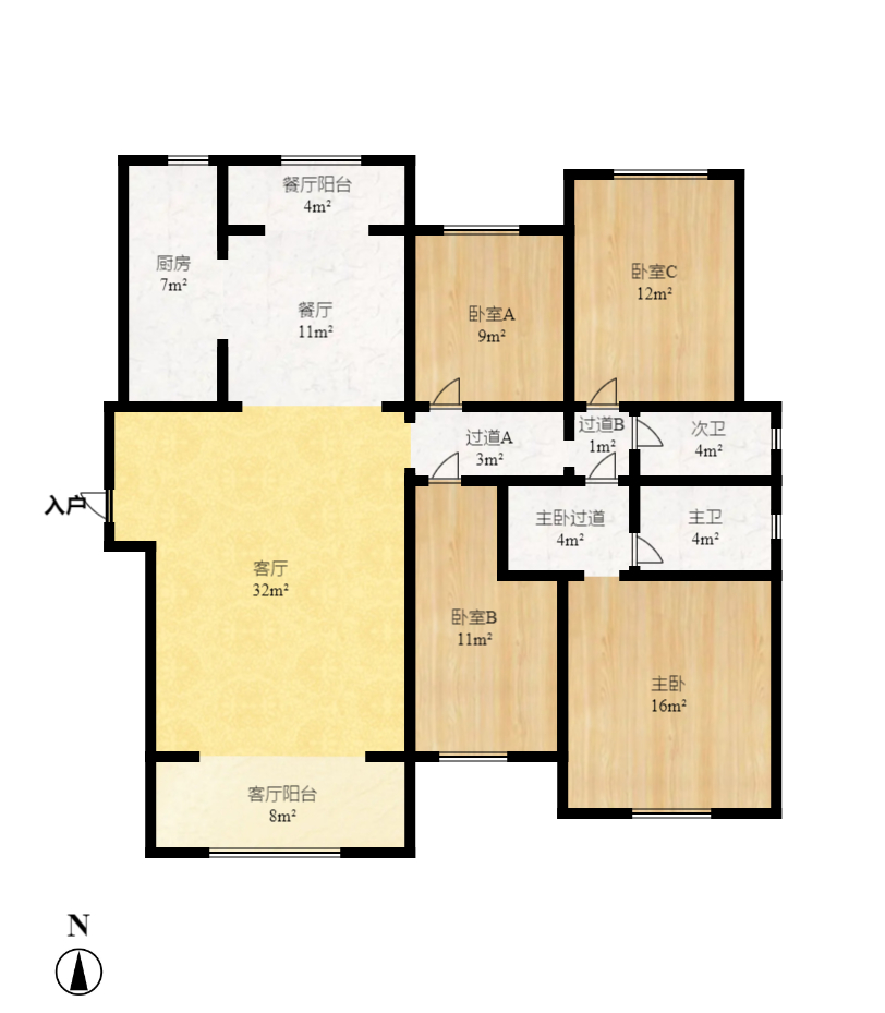 奥克斯缔壹城  4室2厅2卫    3200.0元/月 奥克斯缔壹城  4室2厅2卫    3200.0元/月户型图