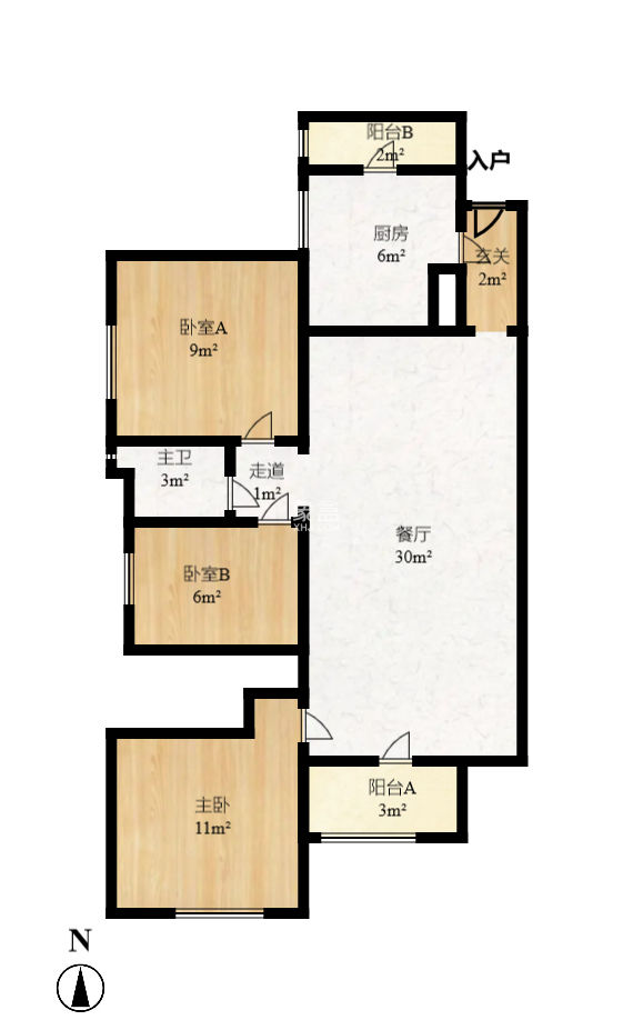 万科金域华府三四期   62.0㎡      8500.0元/月小区图