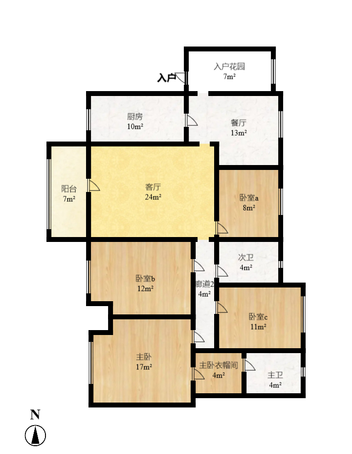 达美D6区  4室2厅2卫   180.00万室内图1
