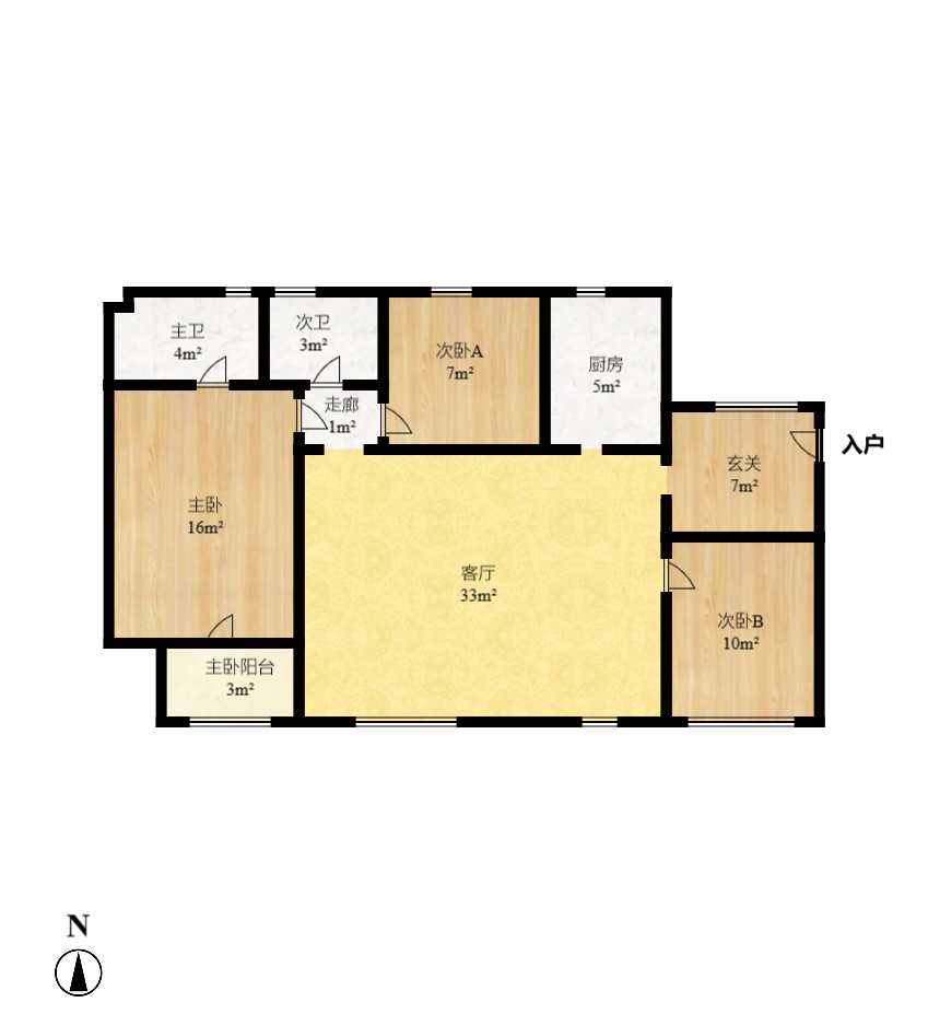 华润凤凰城二期 3室2厅1卫 2000.0元/月 华润凤凰城二期 3室2厅1卫 2000.0元/月户型图
