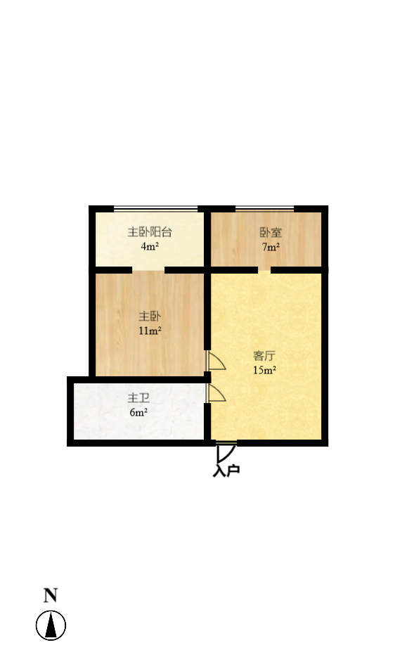 长永佳苑 1室1厅1卫 32.80万 长永佳苑 1室1厅1卫 32.80万户型图