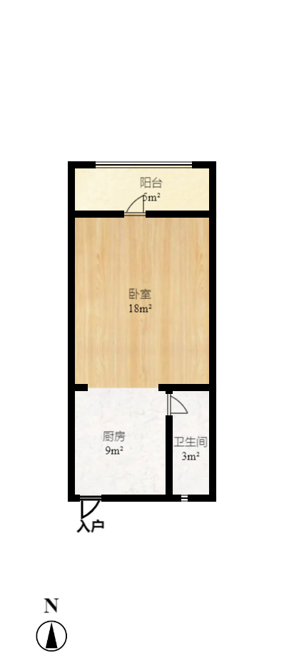 如果爱  1室1厅1卫   36.80万室内图1