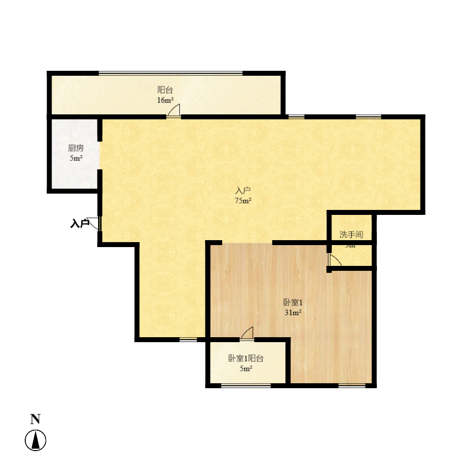 建发中央公园（建发美地）  5室2厅2卫   381.00万室内图1