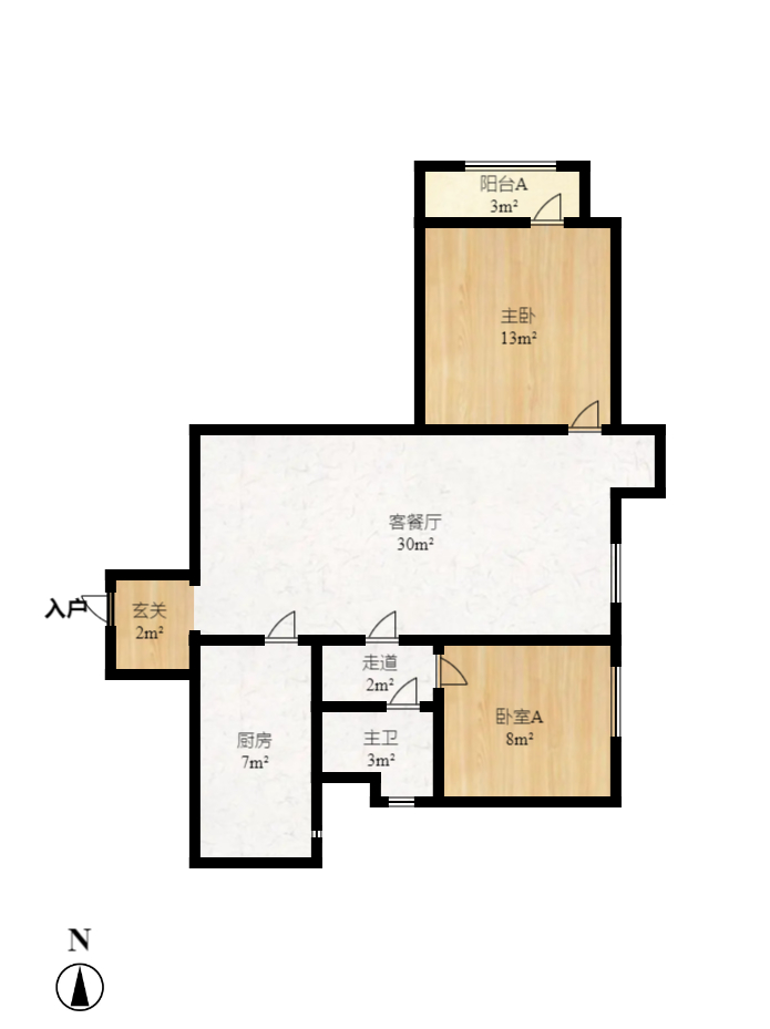 万科金域华府三四期 2室2厅1卫 90.0万 万科金域华府三四期 2室2厅1卫 90.0万户型图