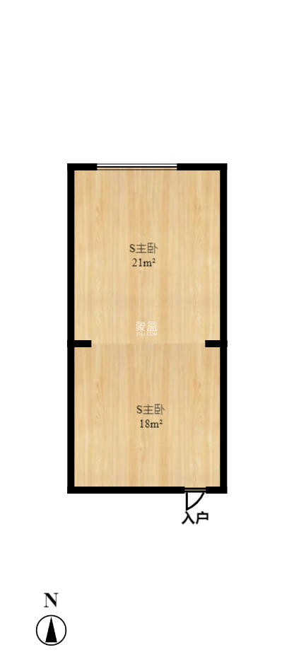 京武浪琴山三期（京武中心）  1室1厅1卫   55.00万室内图1