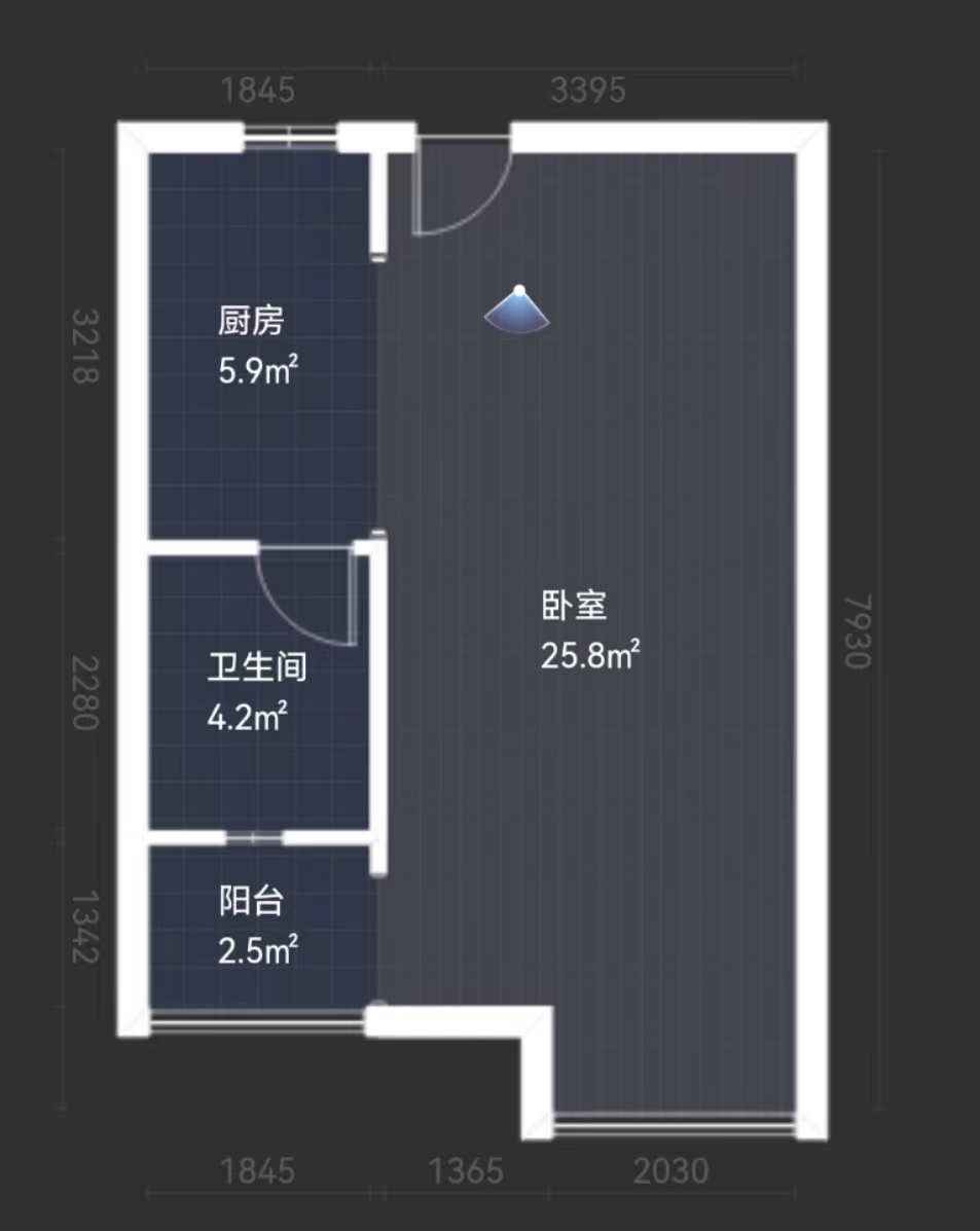 美的城二期  1室1厅1卫   32.00万