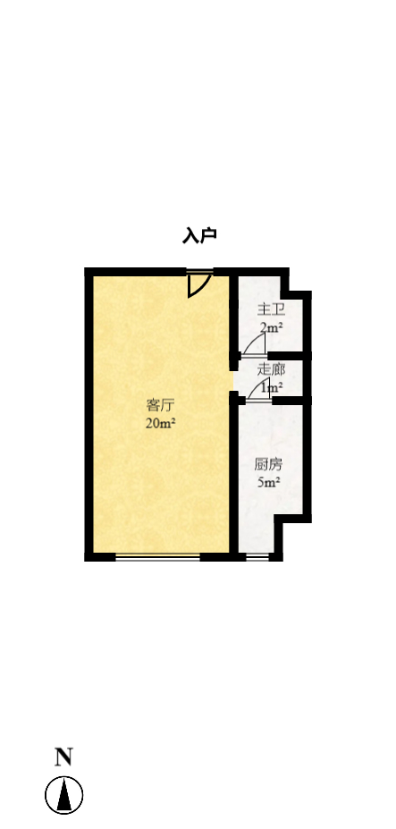 水墨林溪  1室1厅1卫   40.00万室内图1