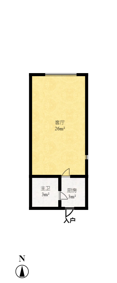 万象凯旋湾  1室1厅1卫   28.00万室内图1
