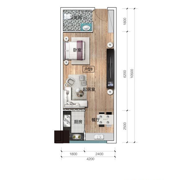 尚格广场  1室1厅1卫    39.0万 尚格广场  1室1厅1卫    39.0万室内图1