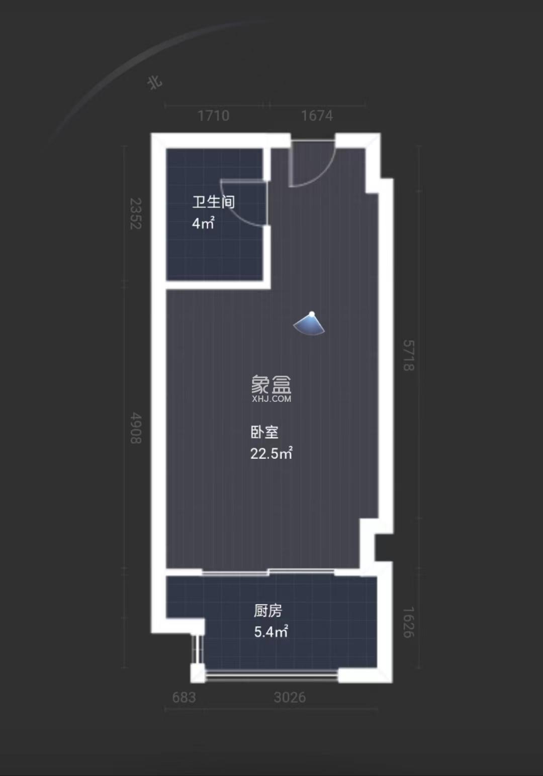 中泰财富湘江 1室1厅1厨1卫 25.00万室内图1