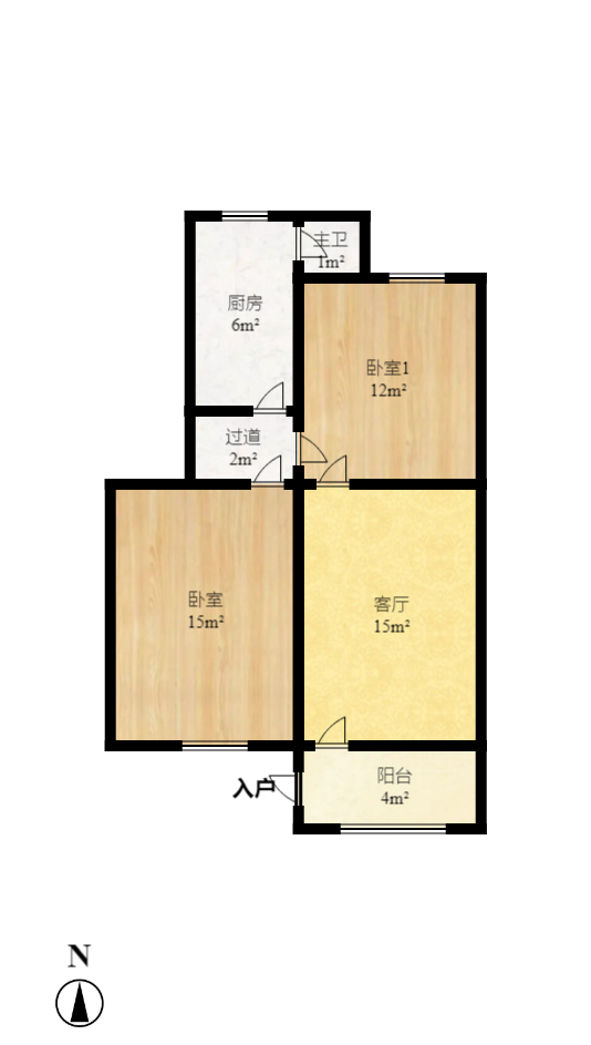 省商务厅宿舍  2室1厅1卫    47.8万室内图1