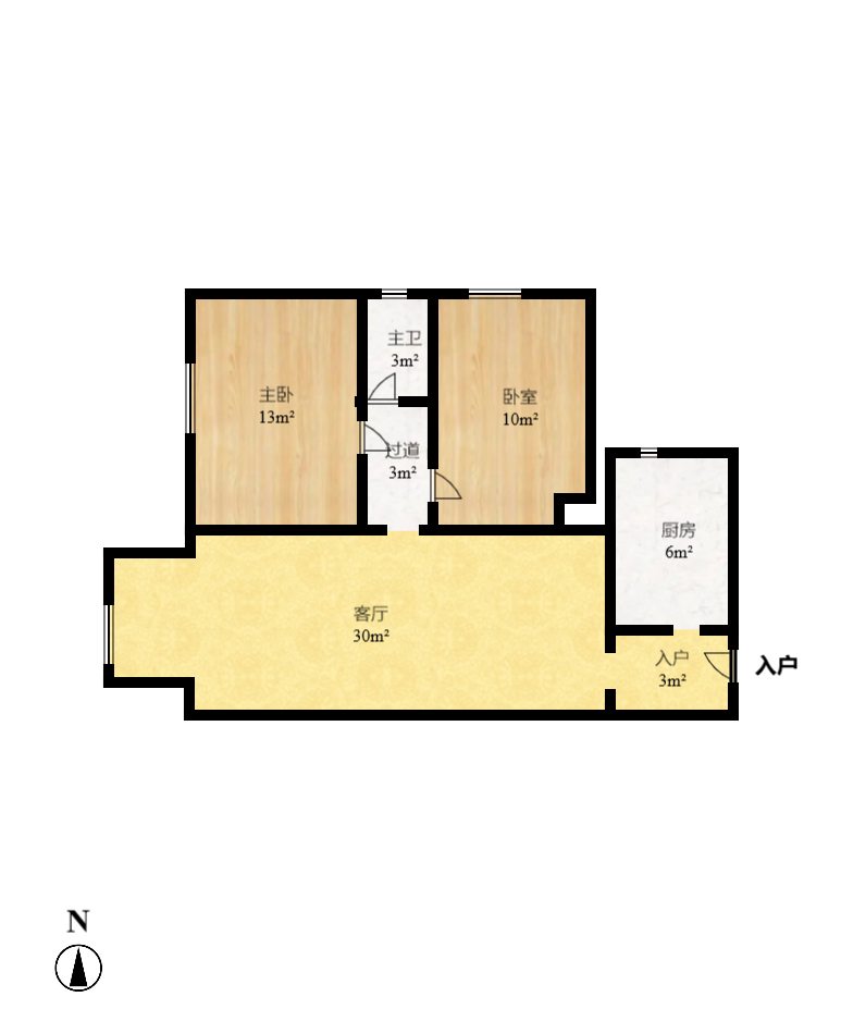 东门壹号家园  2室2厅1卫    85.0万室内图1