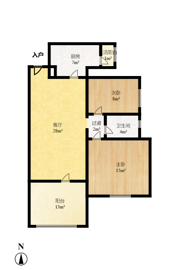 珠江东方明珠(新地东方明珠)三期 2室2厅1卫 60.0万 珠江东方明珠(新地东方明珠)三期 2室2厅1卫 60.0万户型图