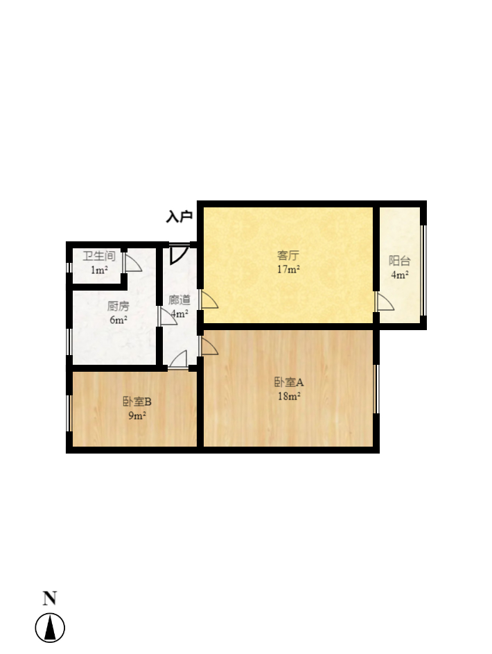 二机小区  3室1厅1卫    35.0万室内图1