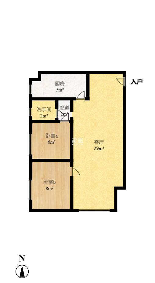 麓谷星辰 2室2廳1衛 68.80萬