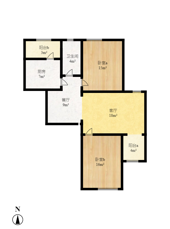 怡海星城  2室2厅1卫    55.0万室内图1