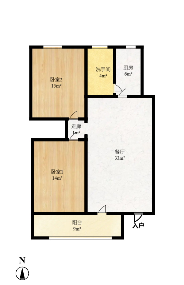 南园小区  2室2厅1卫   73.00万室内图1