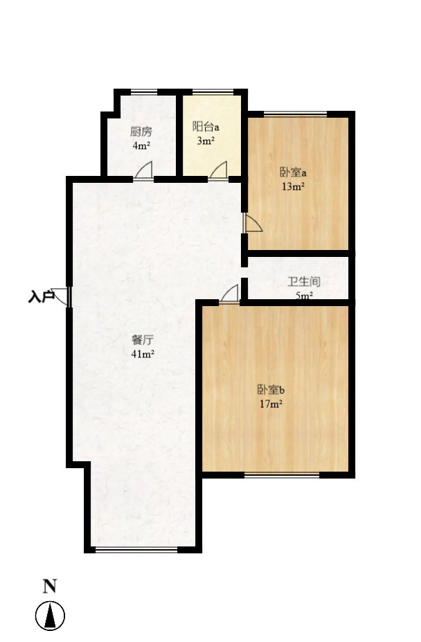 凯富嘉园  2室2厅1卫    51.0万室内图1
