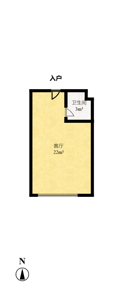 他城(天鸿时代公寓) 2室1厅1卫 1200.0元/月 他城(天鸿时代公寓) 2室1厅1卫 1200.0元/月户型图