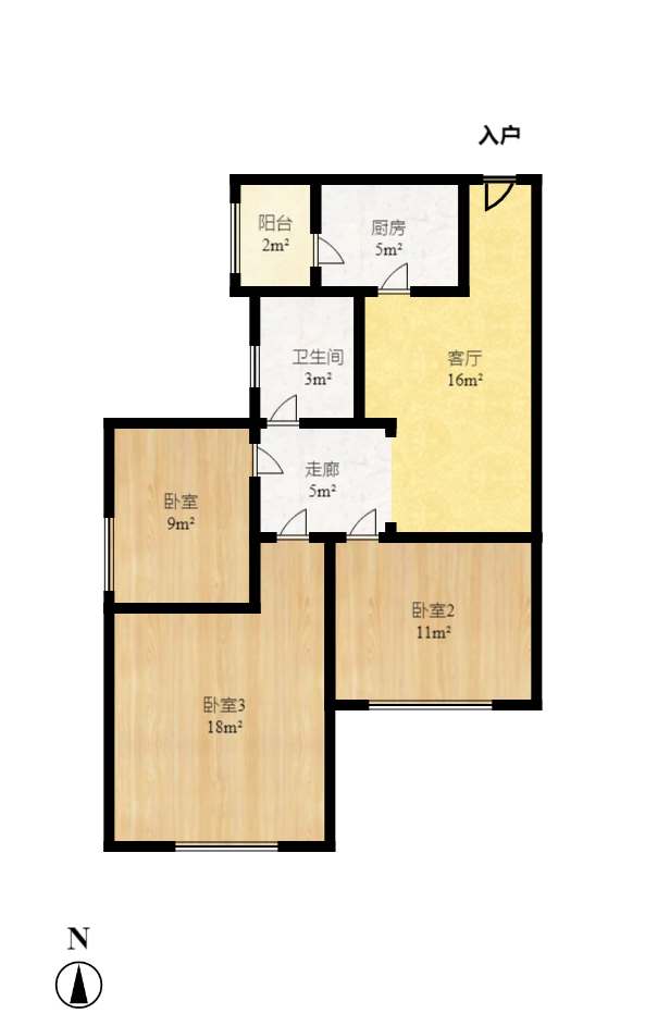 方略潇邦  3室2厅1卫    46.8万 方略潇邦  3室2厅1卫    46.8万户型图
