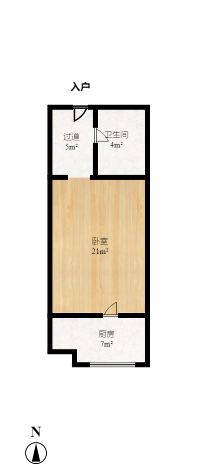 怡海星城  1室1厅1卫    900.0元/月室内图1