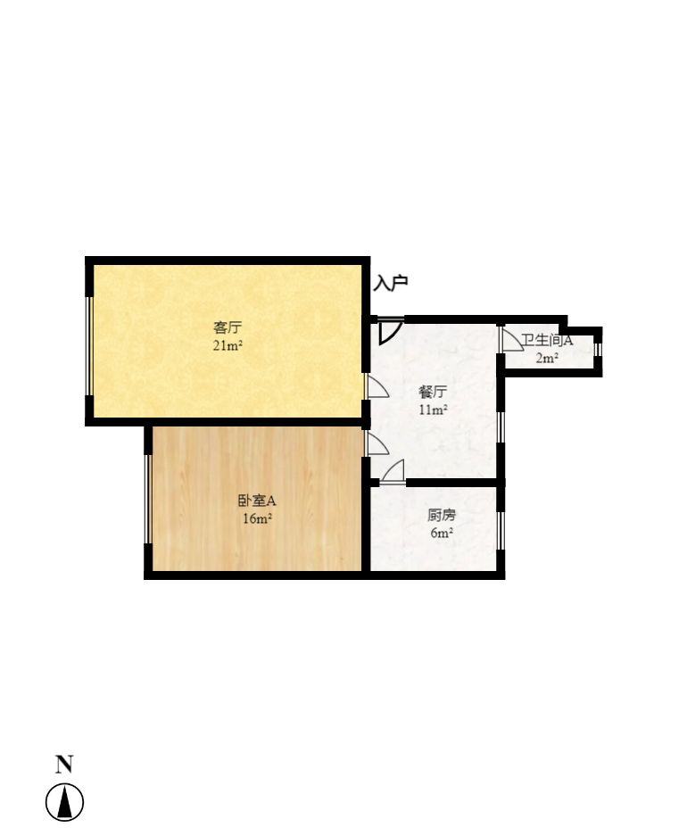 长重机械厂宿舍  2室1厅1卫    1300.0元/月户型图